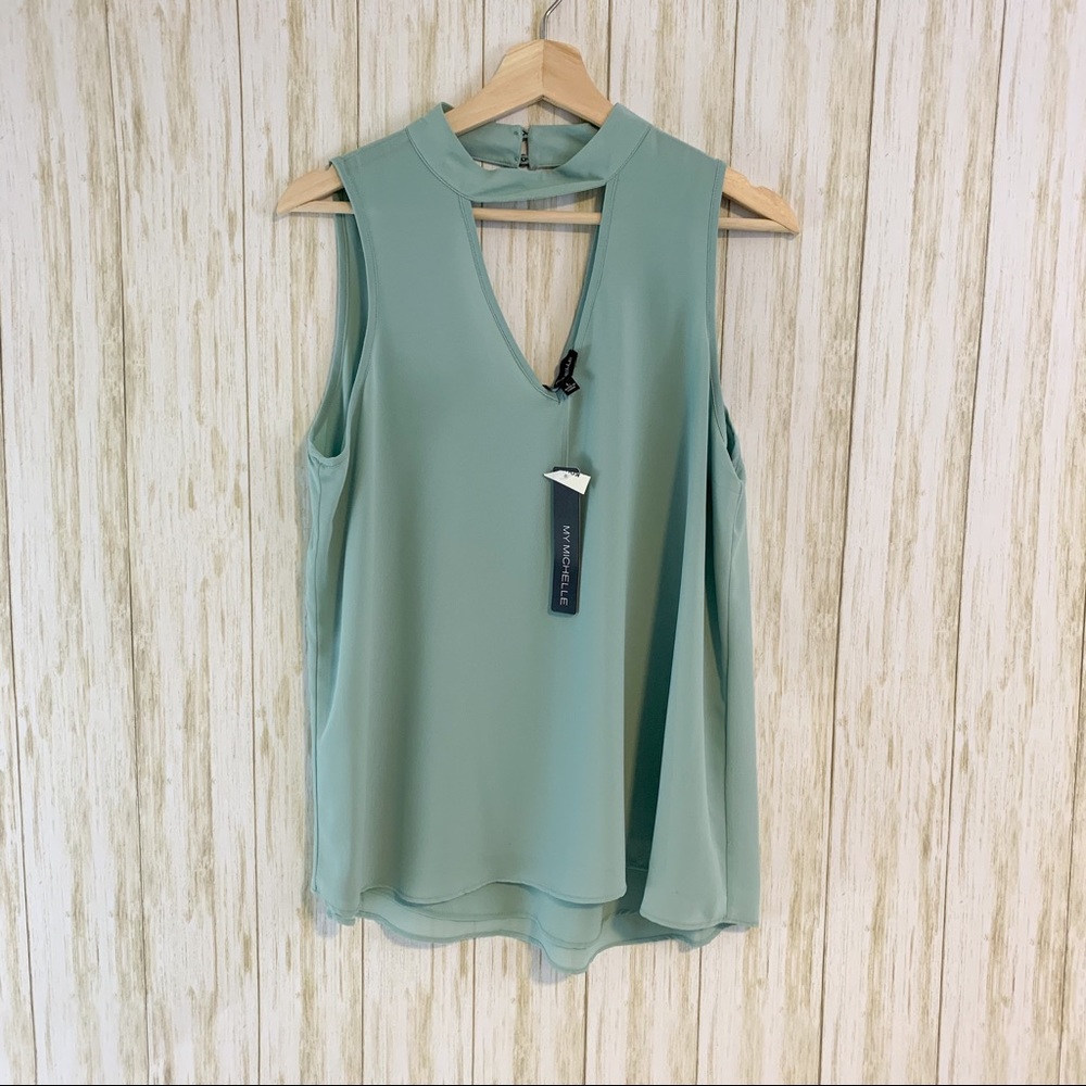 My Michelle Choker Neckline Tank NWT